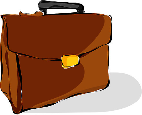 EPS 잡화 컬러 서류가방 가방 일러스트 사람없음 한개 갈색 사무용품 오브젝트 국내일러스트 1 문구용품 파일형식 벡터
