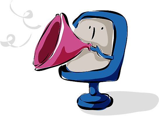 EPS 캐릭터 일러스트 사람없음 컴퓨터 스크린 모니터 확성기 일러캐릭터 전자제품 파일형식 벡터