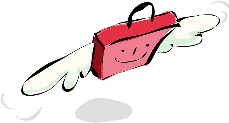 EPS 캐릭터 잡화 날개 서류가방 가방 일러스트 사람없음 사무용품 일러캐릭터 문구용품 파일형식 벡터