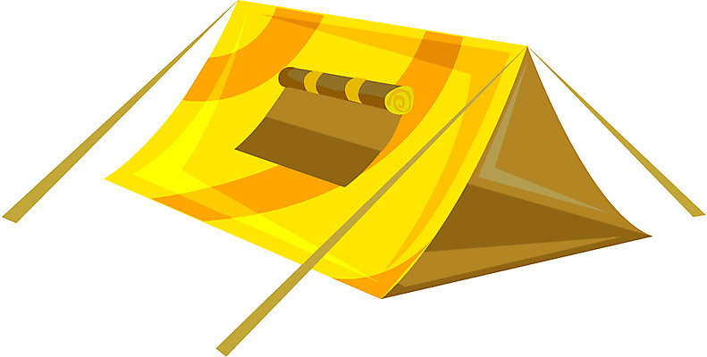 EPS 컬러 여행 일러스트 레저용품 휴가 텐트 사람없음 한개 노란색 놀이용품 캠핑 오브젝트 여행용품 천막 레저시설 국내일러스트 1 레저 캠핑도구 파일형식 벡터