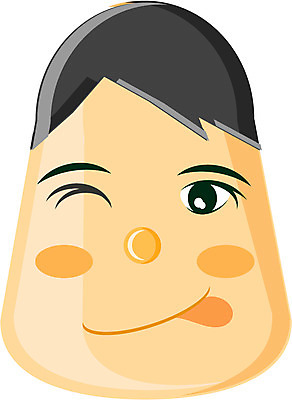 EPS 클립아트 남자 얼굴 신체 일러스트 윙크 한명 사람 동양인 신체부위 머리 메롱 황인 남자만 남자한명만 국내일러스트 1 모션 표정 인종 파일형식 벡터