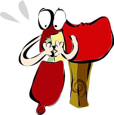 EPS 클립아트 캐릭터 컬러 일러스트 표정 사람없음 빨간색 놀람 우체통 뚜껑 오픈 편지 우편물 가득함 오브젝트 일러캐릭터 감정 파일형식 벡터