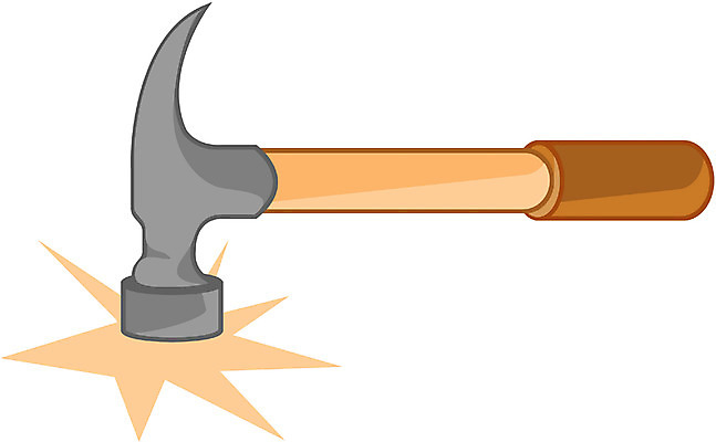 EPS 컬러 일러스트 사람없음 한개 갈색 회색 도구 공구 망치 오브젝트 쇠망치 장도리 국내일러스트 1 파일형식 벡터