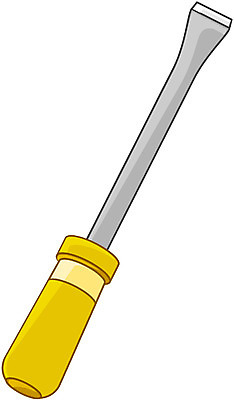 EPS 컬러 일러스트 사람없음 한개 노란색 회색 도구 공구 드라이버 오브젝트 일자드라이버 국내일러스트 1 드라이버_공구 파일형식 벡터