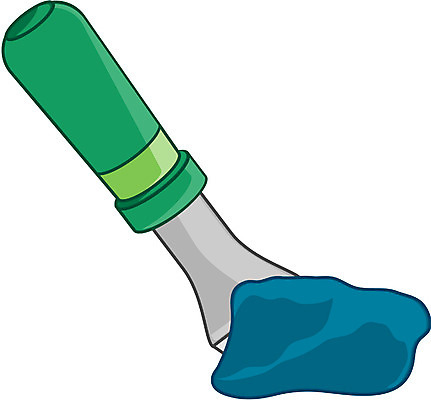 EPS 아이콘 컬러 사람없음 초록색 파란색 한개 회색 도구 공구 껌 오브젝트 오물 퍼티나이프 2D아이콘 1 파일형식 벡터