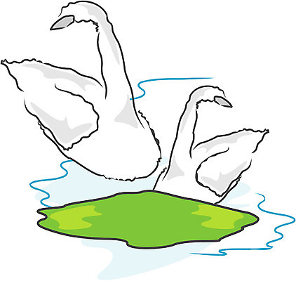 EPS 클립아트 동물 척추동물 야생동물 두마리 일러스트 조류 사람없음 야외 물가 강가 백조 국내일러스트 2 풍경 강 파일형식 벡터
