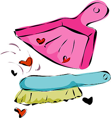 EPS 아이콘 생활용품 사람없음 하트 청소도구 빗자루 오브젝트 쓰레받기 2D아이콘 모양 도구 청소 파일형식 벡터