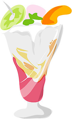 EPS 아이콘 음식 과일 아이스크림 디저트 잔 한잔 사람없음 장식 컵 파르페 2D아이콘 1 식기 파일형식 벡터