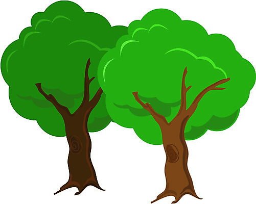 EPS 나무 식물 아이콘 컬러 사람없음 초록색 갈색 두그루 수목 2D아이콘 2 파일형식 벡터