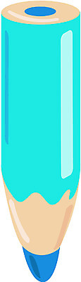 EPS 아이콘 컬러 문구용품 색연필 사람없음 한개 필기구 연필 민트 오브젝트 몽당연필 2D아이콘 1 학용품 허브 파일형식 벡터