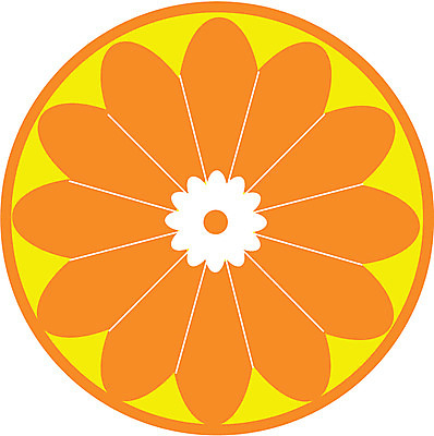 EPS 클립아트 문양 디자인 컬러 백그라운드 무늬 꽃무늬 일러스트 식물문양 사람없음 노란색 전통문양 주황색 원형 국내일러스트 도형 식물 전통 꽃 파일형식 벡터