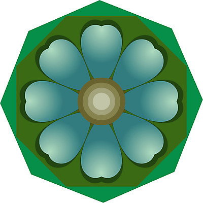 EPS 클립아트 문양 디자인 컬러 백그라운드 무늬 꽃무늬 일러스트 식물문양 사람없음 초록색 전통문양 팔각형 국내일러스트 도형 식물 전통 꽃 파일형식 벡터