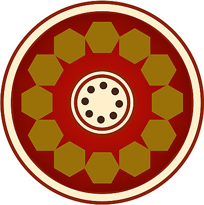 EPS 클립아트 한국문화 한국전통 문양 디자인 컬러 백그라운드 무늬 꽃무늬 패턴 일러스트 식물문양 한국 사람없음 빨간색 갈색 전통무늬 전통문양 원형 와당문양 국내일러스트 도형 식물 동양문화 전통 꽃 아시아 파일형식 벡터