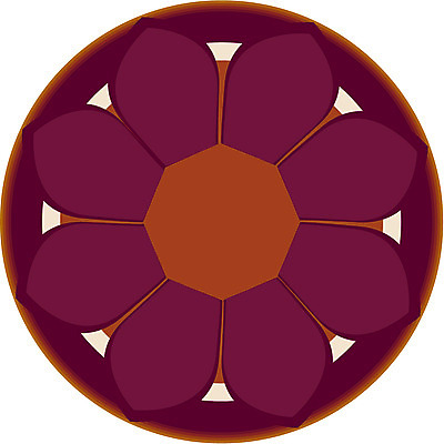 EPS 클립아트 문양 디자인 컬러 백그라운드 무늬 꽃무늬 일러스트 식물문양 사람없음 전통문양 주황색 원형 자주색 국내일러스트 도형 식물 전통 꽃 파일형식 벡터