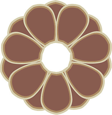 EPS 클립아트 문양 디자인 컬러 백그라운드 무늬 꽃무늬 일러스트 식물문양 사람없음 갈색 전통문양 원형 국내일러스트 도형 식물 전통 꽃 파일형식 벡터