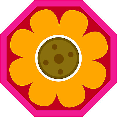 EPS 클립아트 문양 디자인 분홍색 컬러 백그라운드 무늬 꽃무늬 일러스트 식물문양 사람없음 빨간색 초록색 노란색 전통문양 팔각형 국내일러스트 도형 식물 전통 꽃 파일형식 벡터