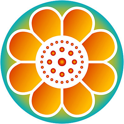 EPS 클립아트 한국문화 한국전통 문양 디자인 꽃 컬러 백그라운드 무늬 꽃무늬 패턴 일러스트 식물문양 한국 사람없음 전통무늬 전통문양 주황색 원형 민트 와당문양 국내일러스트 도형 식물 동양문화 전통 아시아 허브 파일형식 벡터