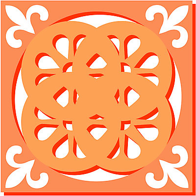 EPS 클립아트 문양 디자인 컬러 백그라운드 무늬 꽃무늬 일러스트 식물문양 사람없음 전통문양 사각형 주황색 국내일러스트 도형 식물 전통 꽃 파일형식 벡터