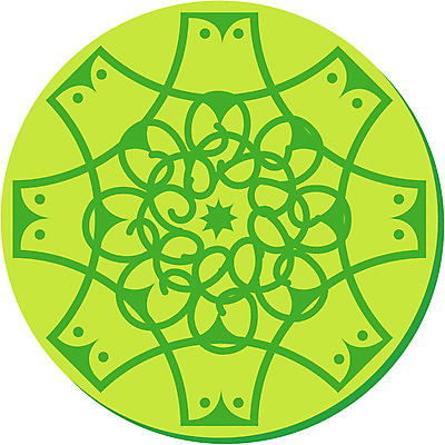 EPS 클립아트 문양 디자인 컬러 백그라운드 무늬 꽃무늬 일러스트 식물문양 사람없음 연두색 전통문양 원형 국내일러스트 도형 식물 전통 꽃 초록색 파일형식 벡터