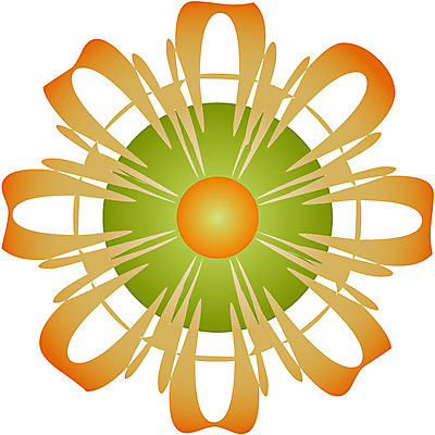 EPS 클립아트 문양 디자인 컬러 백그라운드 무늬 꽃무늬 일러스트 식물문양 사람없음 초록색 전통문양 주황색 원형 국내일러스트 도형 식물 전통 꽃 파일형식 벡터