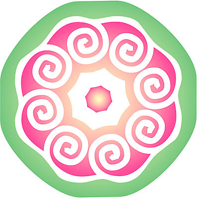 EPS 클립아트 문양 디자인 분홍색 컬러 백그라운드 무늬 꽃무늬 일러스트 식물문양 사람없음 연두색 전통문양 소용돌이 회오리 원형 국내일러스트 도형 식물 전통 꽃 초록색 파일형식 벡터