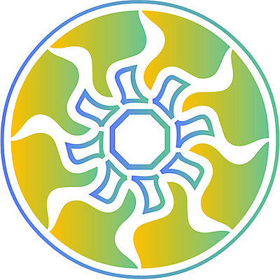 EPS 클립아트 문양 디자인 컬러 백그라운드 무늬 일러스트 사람없음 초록색 파란색 태양 노란색 소용돌이 회오리 원형 자연문양 국내일러스트 자연요소 도형 자연 파일형식 벡터