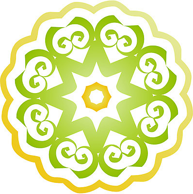EPS 클립아트 문양 디자인 컬러 백그라운드 무늬 꽃무늬 일러스트 식물문양 사람없음 연두색 노란색 전통문양 원형 국내일러스트 도형 식물 전통 꽃 초록색 파일형식 벡터