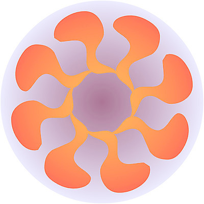 EPS 클립아트 문양 디자인 컬러 백그라운드 무늬 일러스트 사람없음 태양 주황색 소용돌이 회오리 원형 자연문양 국내일러스트 자연요소 도형 자연 파일형식 벡터