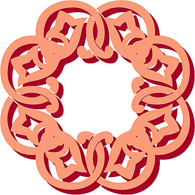 EPS 클립아트 문양 디자인 컬러 백그라운드 무늬 꽃무늬 일러스트 식물문양 사람없음 전통문양 주황색 원형 국내일러스트 도형 식물 전통 꽃 파일형식 벡터