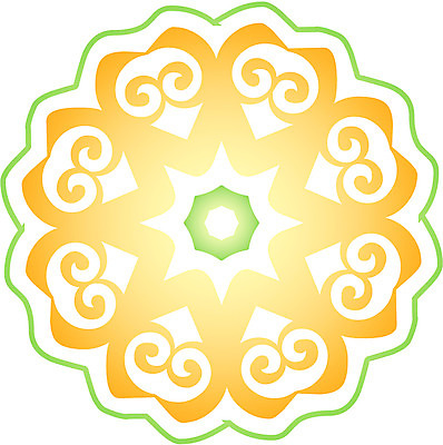 EPS 클립아트 문양 디자인 컬러 백그라운드 무늬 꽃무늬 일러스트 식물문양 사람없음 연두색 노란색 전통문양 원형 국내일러스트 도형 식물 전통 꽃 초록색 파일형식 벡터