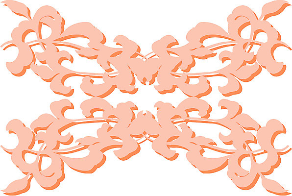 EPS 클립아트 문양 디자인 줄기 컬러 백그라운드 무늬 일러스트 식물문양 사람없음 전통문양 주황색 덩굴 국내일러스트 식물 전통 파일형식 벡터