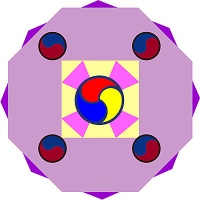 EPS 클립아트 한국문화 한국전통 문양 디자인 백그라운드 무늬 패턴 일러스트 한국 사람없음 컬러풀 전통문양 원형 태극 국내일러스트 도형 동양문화 전통 아시아 컬러 파일형식 벡터