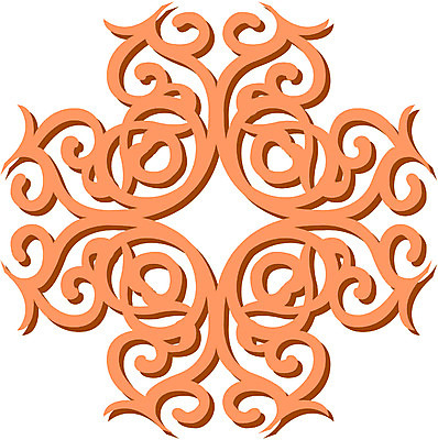 EPS 클립아트 문양 디자인 컬러 백그라운드 무늬 꽃무늬 일러스트 식물문양 사람없음 전통문양 주황색 원형 국내일러스트 도형 식물 전통 꽃 파일형식 벡터