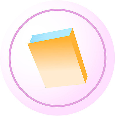 EPS 아이콘 분홍색 컬러 사람없음 간행물 책 주황색 원형 오브젝트 한권 2D아이콘 도형 1 파일형식 벡터