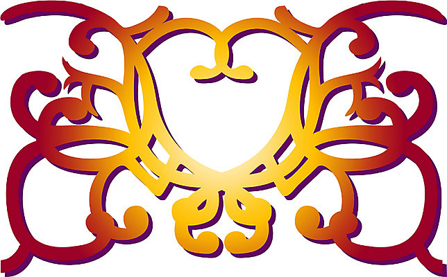 EPS 클립아트 문양 디자인 줄기 컬러 무늬 일러스트 식물문양 사람없음 빨간색 노란색 전통문양 국내일러스트 식물 전통 파일형식 벡터