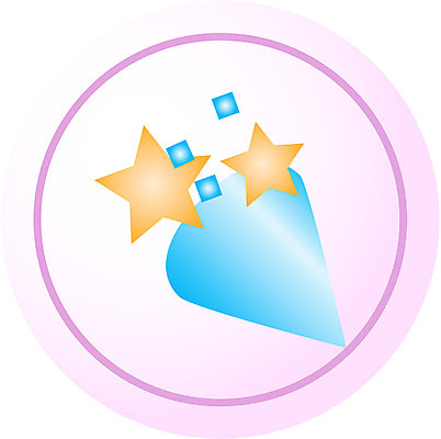 EPS 아이콘 별 분홍색 컬러 이벤트 사람없음 파란색 주황색 고깔모자 원형 오브젝트 이벤트용품 2D아이콘 자연요소 도형 모자_잡화 파일형식 벡터