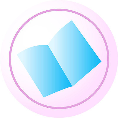 EPS 아이콘 분홍색 컬러 사람없음 간행물 책 파란색 펼침 오픈 원형 오브젝트 한권 2D아이콘 도형 1 모션 파일형식 벡터