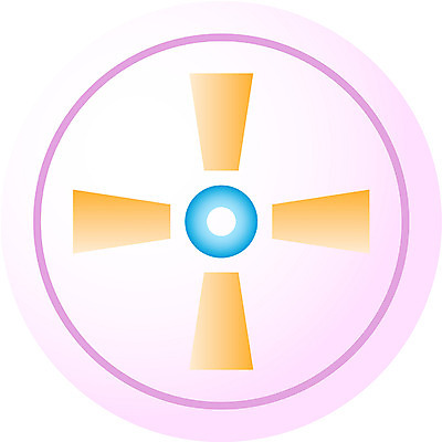 EPS 아이콘 문양 분홍색 컬러 무늬 날개 사람없음 파란색 주황색 원형 바람개비 프로펠러 2D아이콘 도형 파일형식 벡터