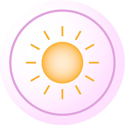 EPS 자연요소 아이콘 분홍색 컬러 자연 날씨 사람없음 태양 노란색 맑음 원형 2D아이콘 도형 생태계 파일형식 벡터