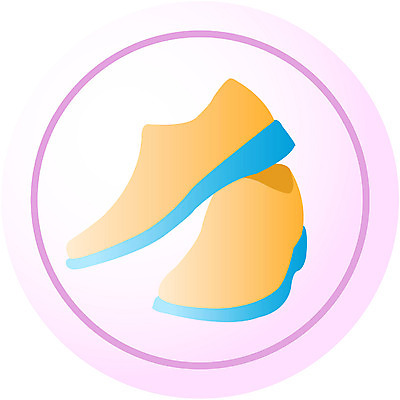 EPS 아이콘 잡화 구두 분홍색 컬러 신발 사람없음 주황색 원형 남성화 오브젝트 한켤레 남성용 2D아이콘 도형 1 파일형식 벡터