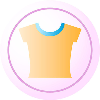 EPS 아이콘 옷 분홍색 컬러 상의 티셔츠 사람없음 주황색 반팔티셔츠 원형 2D아이콘 도형 셔츠 파일형식 벡터