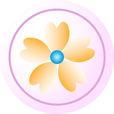 EPS 식물 아이콘 꽃 분홍색 컬러 한송이 사람없음 장미 주황색 원형 2D아이콘 도형 1 송이 파일형식 벡터