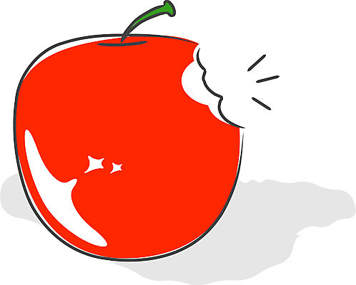 EPS 클립아트 식물 음식 과일 일러스트 사람없음 한개 사과 먹은 국내일러스트 1 파일형식 벡터