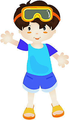 EPS 전신 클립아트 남자 초등학생 어린이 여행 일러스트 물놀이 방학 휴가 한명 서기 사람 소년 여름휴가 바캉스 물안경 남자만 남자한명만 어린이만 소년만 소년한명만 국내일러스트 1 학생 모션 놀이 수영용품 파일형식 벡터 여름_계절