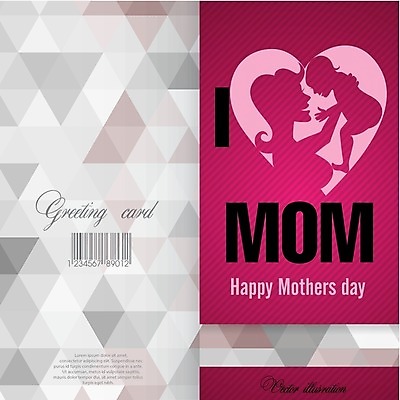 EPS 해외이미지 행복 실루엣 분홍색 일러스트 가족 사랑 사람없음 하트 기하학 어머니의날 해외202004 해외일러스트 모양 기념일 감정 컬러 무늬 관계 촬영기법 미국문화 파일형식 벡터