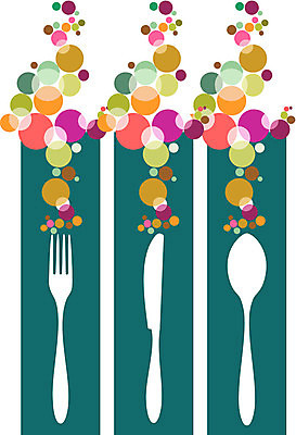 EPS 해외이미지 식기 디자인 포크 패턴 일러스트 선물 요리 사람없음 장식 초록색 파란색 컬러풀 식당 패턴백그라운드 흰색 기구 칼 해외202004 해외일러스트 컬러 백그라운드 무늬 상점 파일형식 벡터