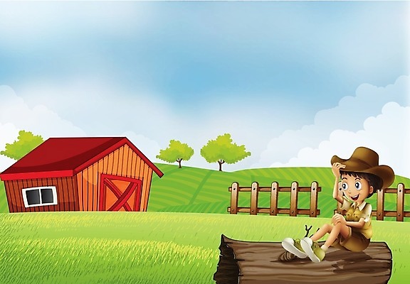 EPS 해외이미지 나무 식물 구름 남자 어린이 잎 밭 채소 일러스트 자연 하늘 사람 앉기 소년 야외 파란색 농작물 울타리 농장 농경지 흰색 농부 오두막 그림 통나무 외양간 밭일 소년한명만 해외202004 해외일러스트 자연요소 직업 컬러 농업 모션 담장 생태계 남자한명만 소년만 파일형식 벡터