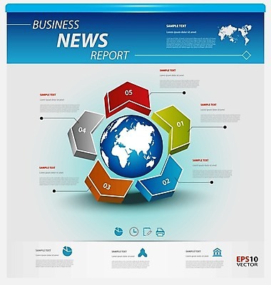 EPS 해외이미지 템플릿 디자인 백그라운드 일러스트 비즈니스 통신 통계 사람없음 그래픽 컬러풀 자료 인포그래픽 정보 네트워크 분석 보고서 레이아웃 문서 단계 엘리먼트 인터페이스 인터랙티브 해외202004 해외일러스트 컬러 컨셉 파일형식 벡터