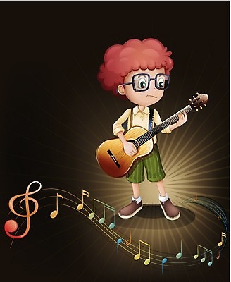 EPS 해외이미지 남자 안경 어린이 선 줄 음악 음표 일러스트 놀이 그림자 사람 소년 목재 그래픽 갈색 경기장 공연 연주자 음악가 기구 기타 악단 묘기 만화 그림 예술가 기타리스트 뮤지컬 해외202004 해외일러스트 나무 직업 기호 잡화 컬러 재료 스포츠시설 현악기 문화예술 이벤트 파일형식 벡터