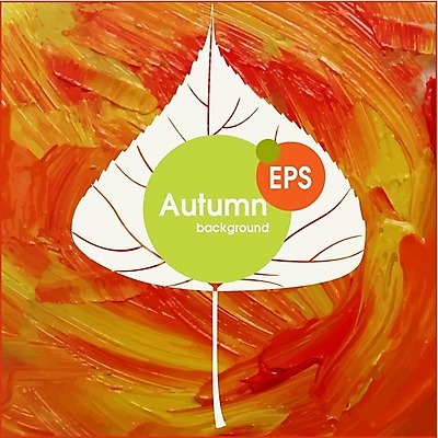 EPS 해외이미지 식물 백그라운드 잎 일러스트 자연 수채화 사람없음 빨간색 초록색 노란색 가을 기름 해외202004 해외일러스트 계절 음식 컬러 생태계 파일형식 벡터